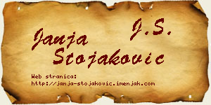 Janja Stojaković vizit kartica